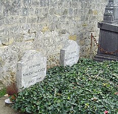 Vincent and Theo van Gogh's graves in Auvers-sur-Oise.