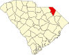 State map highlighting Marlboro County