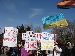 6 avril 2014 :Manifestation à Odessa.