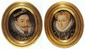 Miniature de Sigismund Vasa et Anna Habsburg