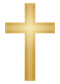 Det kristne kors som symbol på opstandelsens under. Korset er bart -i modsætning til krucifixet, som er et kors med en Kristusskikkelse - krucifikset symboliserer/illustrerer Jesu lidelse og død