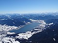 Der Tegernsee im Winter von Nordwesten aus gesehen