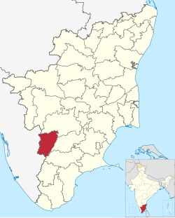 Location of Theni district