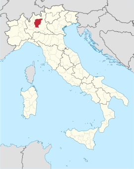 Poloha provincie Bergamo v rámci Talianska (klikacia mapa)