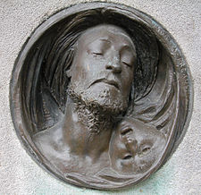 Antoine-Augustin Préault medallion on Rouvière's tomb.