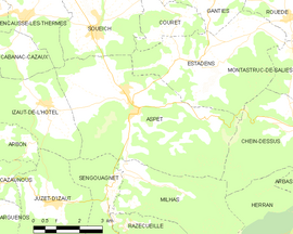 Mapa obce Aspet
