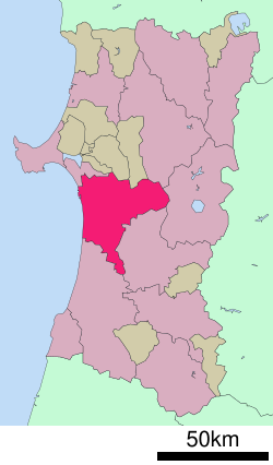 Location o Akita in Akita Prefectur