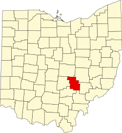 Karte von Perry County innerhalb von Ohio