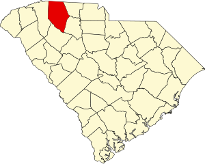 Map of South Carolina highlighting Spartanburg County