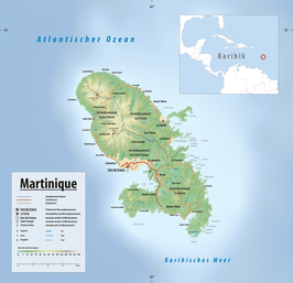 Kaart van Martinique