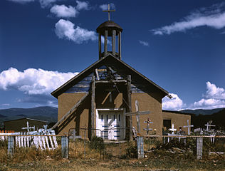 A Catholic church in Llano, New Mexico, 1940