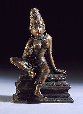 Parvati. Alliage de cuivre. Dynastie Chola, Tamil Nadu XIe siècle. LACMA