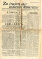 The first Serbo-Croatian issue of 10 November 1947