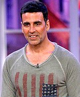 A picture of Akshay Kumar looking towards the camera