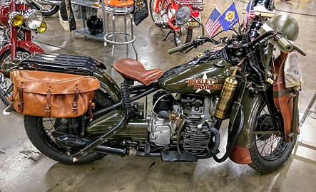 1942 Harley-Davidson XA on display at the California Automobile Museum