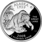 আলাস্কা quarter dollar coin