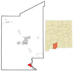 Location within Dona Ana County and New Mexico