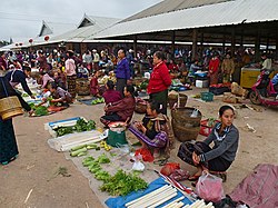 Muang Sing market, formerly a major opium market in the Golden Triangle