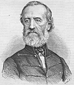 Perczel Mór 1867-ben (Rusz Károly metszete a Vasárnapi Ujság, 1867. augusztus 25-ei számában)