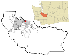 Location of Milton, Washington