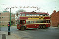 Image 56A double-deck trolleybus in Reading, England, 1966 (from Trolleybus)