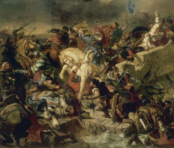 The Battle of Taillebourg, by Eugène Delacroix (1837)