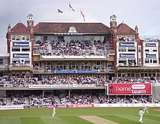 El pabellón victoriano en el campo de cricket The Oval, en Londres
