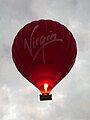 Flight: A Virgin hot air balloon flying over Cambridge