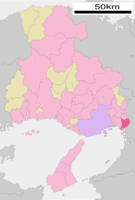 Poziția localității Amagasaki