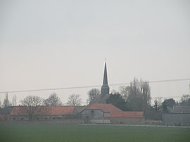 The church and surroundings in Ermenonville-la-Grande