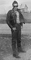 Canadian greaser wearing Schott Perfecto and Levi Strauss jeans, 1960