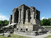 Martand Sun Temple Central shrine, dedicated to the deity Surya, and built by the third ruler of the Karkota dynasty, Lalitaditya Muktapida, in the 8th century