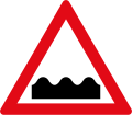 Uneven road surface ahead
