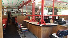 Photograph of the interior of a restaurant