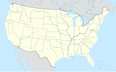 Mapa konturowa Stanów Zjednoczonych, po prawej nieco u góry znajduje się punkt z opisem „Lisle”