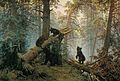Savicki je naslikao medvede na slici Jutro u borovoj šumi (1886).