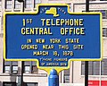 Image 20Historical marker commemorating the first telephone central office in New York State (1878) (from History of the telephone)