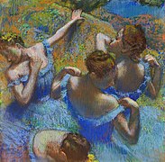 Degas, Bailarinas de azul (pastel)