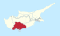 Lage des Bezirks Limasol auf Zypern