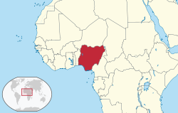 Location of Nigeriya