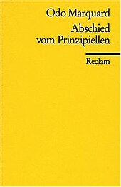 Yellow book cover with the title Abschied vom Prinzipiellen