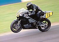 Ron Haslam on a rotary-engined Norton RCW588 racer