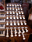 Registerzüge der Gabler-Orgel der Basilika St. Martin in Weingarten