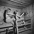 Image 1Using birch branches in a Finnish sauna, 1967 (from Nudity)