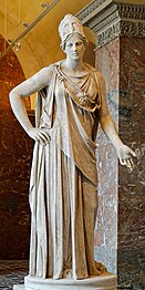 Mattei Athena, copie romană după originalul grec din sec. IV î.Hr. (Luvru)