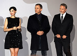 Rooney Mara, Daniel Craig és David Fincher a film francia premierjén.