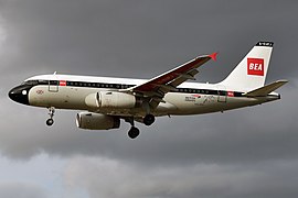 Airbus A319-100 in BEA retro livery