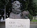 Busto de Luís de Camões en la plaza de Portugal, La Coruña, Galicia, (España)
