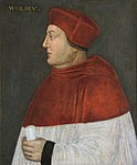 Kardinal Wolsey, porträtt målat av Sampson Strong.