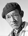 Image 4 Tōyō Miyatake Photo credit: Ansel Adams Portrait of Tōyō Miyatake (1896–1979) by Ansel Adams, 1943. Miyatake was a Japanese American internee and camp photographer at Manzanar War Relocation Camp during World War II. A studio photographer prior to his internment, Miyatake started taking photos at Manzanar with an improvised camera fashioned from parts he smuggled into the camp. His activity was discovered after nine months, but camp director Ralph Merritt supported the endeavor and allowed him to have his stored studio equipment shipped to the camp. Miyatake met and befriended Adams at the camp and in 1979 they published a book together, Two Views of Manzanar. More selected portraits